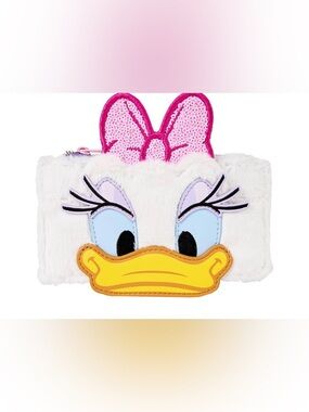 NWT Loungefly Disney Daisy Duck plush large cardholder wallet